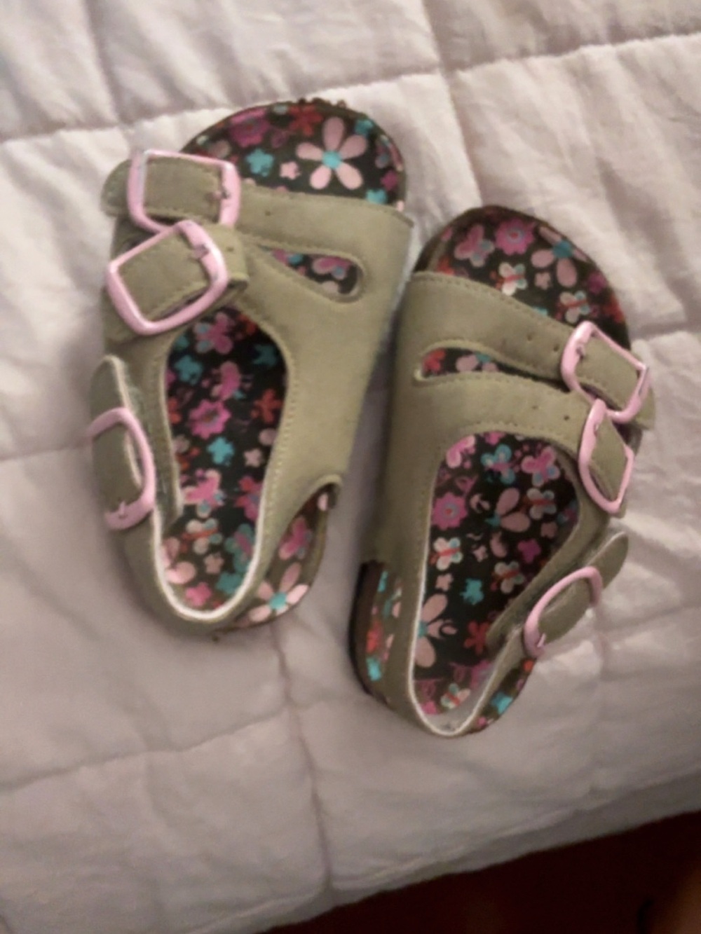 Toddler bright play shoes-worn/good condition (size 5) , & sandals (NEW) size 5